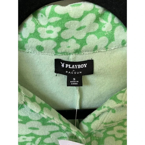 Pacsun x Playboy NWT Terry Romper size S Green and Blue Beach Wear One Piece - Picture 8 of 16